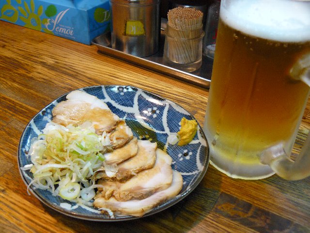 チャーシューとビール