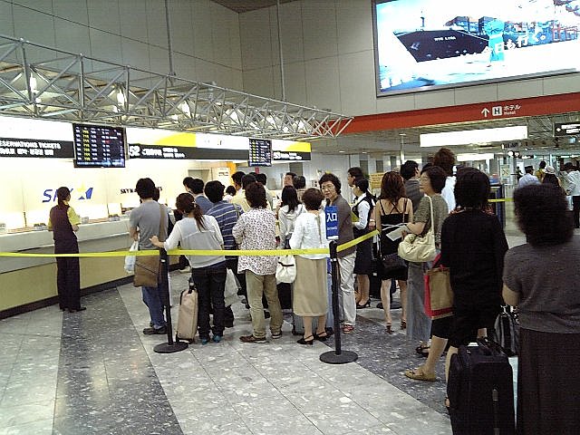 スカイマーク　新千歳空港カウンター