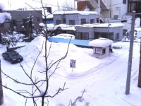 雪の岩見沢市