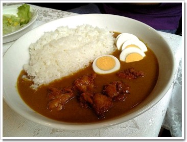 チキン唐揚げ たまごカレー