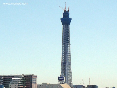 白鬚橋からの東京スカイツリーは398m