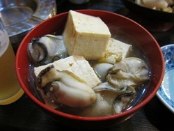 牡蠣の湯豆腐