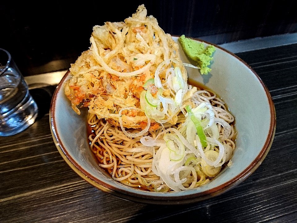 文殊浅草店の 冷やしかきあげそば でランチ 浅草1丁目 浅草地下街 モモログ4