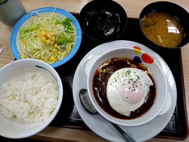 ブラウンソースエッグハンバーグ定食（ミニ）