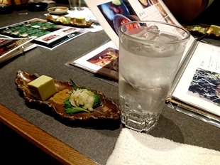 お通しと焼酎