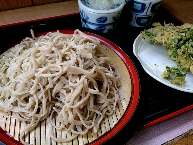 特盛そばと春菊天