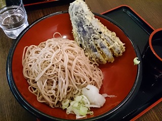 もりそば大盛り+茄子天