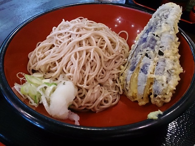 もりそば大盛り+茄子天