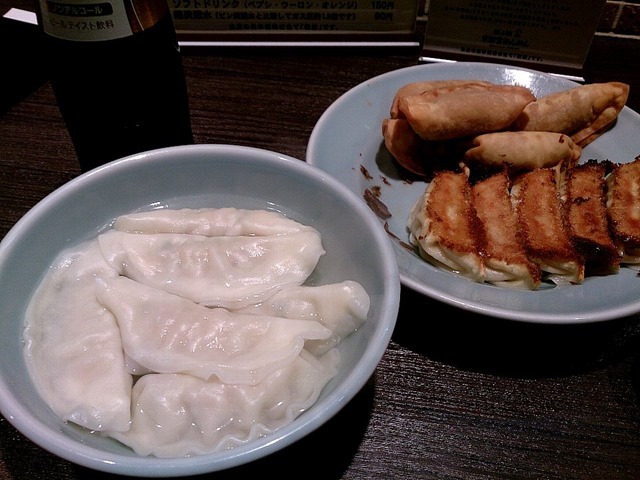 みんみんの焼餃子、揚餃子、水餃子