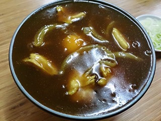 カレーそば玉落とし