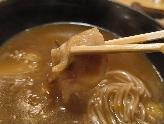 豚肉も熱々