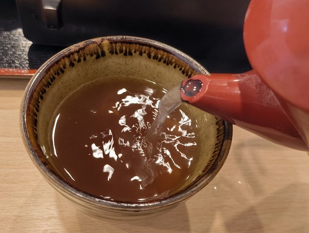 蕎麦湯を呑む