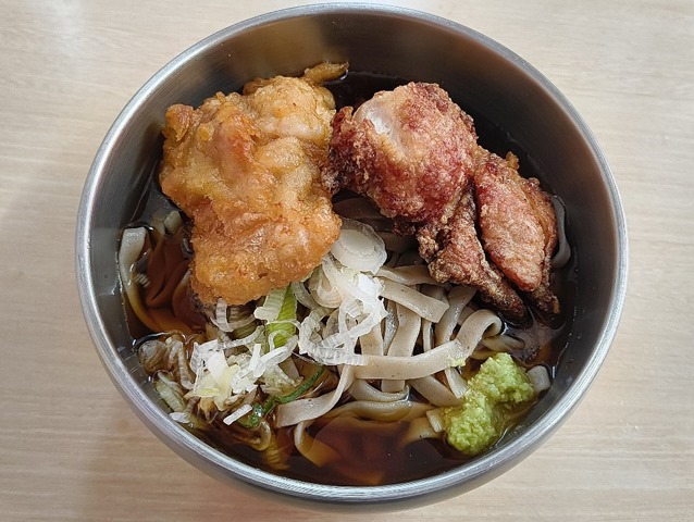 冷し鶏天・唐揚げ太麺そば