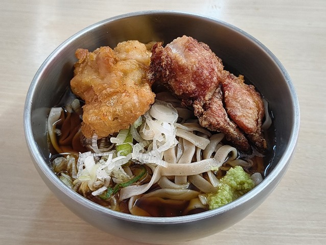 冷し鶏天・唐揚げ太麺そば