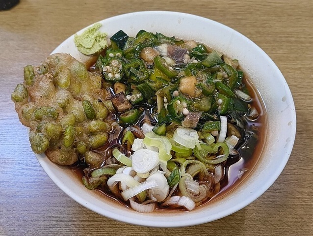 冷し太そば＋山形だし+枝豆天