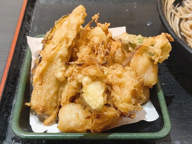小柱と夏野菜のかきあげ