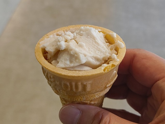 このコーンとアイスクリームのハイブリッドがうまいのだ（笑）