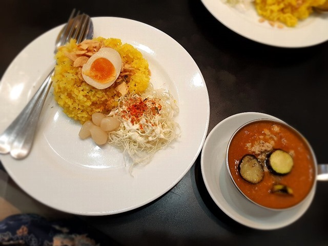 ナスと鶏キーマ赤カレー