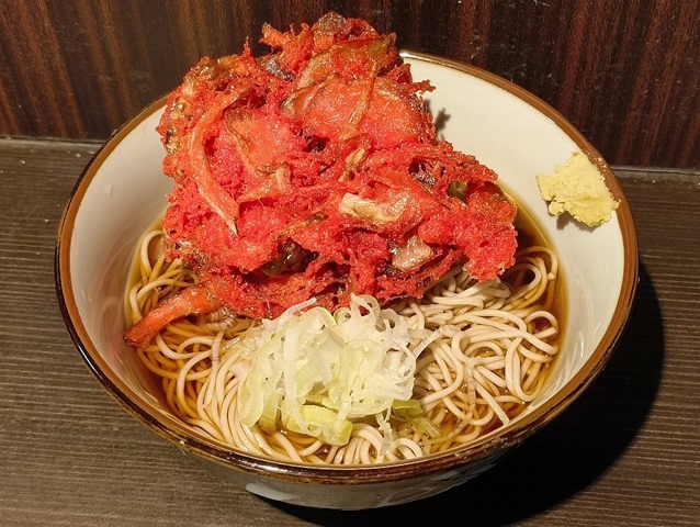冷しかけそば＋紅ショウガ天