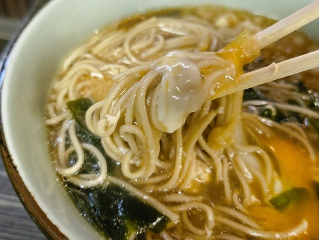 天かす＋そば＋たまごを手繰る