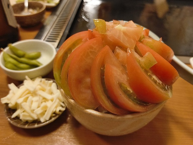 トマト・カレーもんじゃ（チーズ付き）