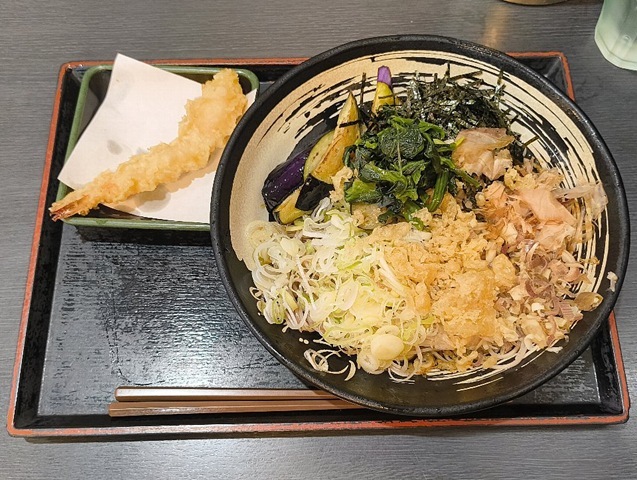 薬味そば+海老天