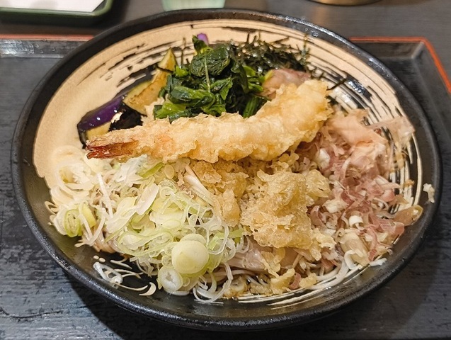 薬味そば+海老天