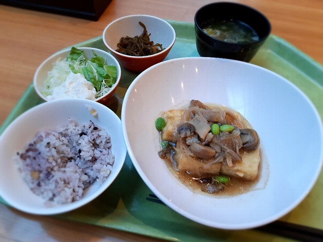 揚げ出し豆腐のきのこあんかけ