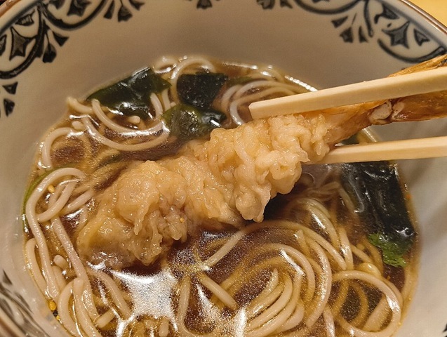 海老天を食べる