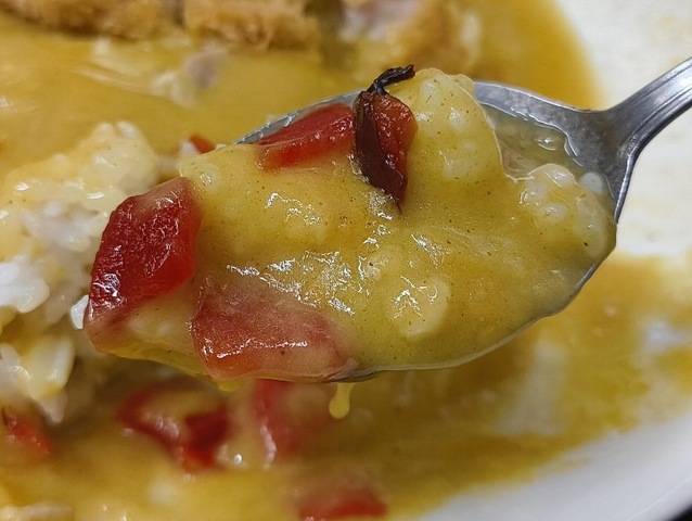 味変の福神漬と一緒に