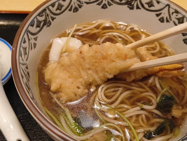 海老天を食べる