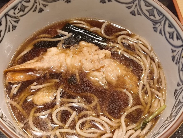 海老天を食べる