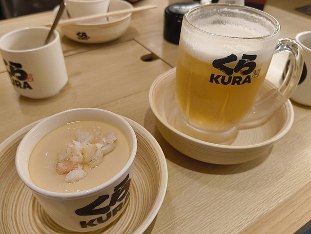 茶碗蒸しとマルエフ