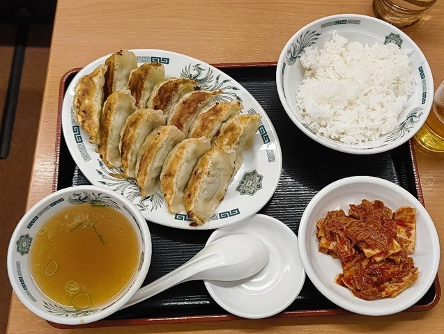 W餃子定食（白菜キムチ）