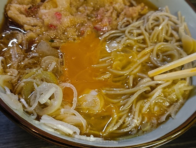 黄身を散らす