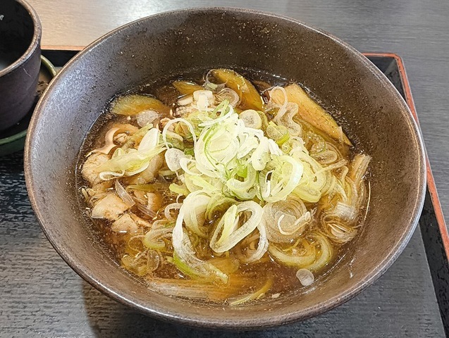 肉茄子そばのねぎ大盛