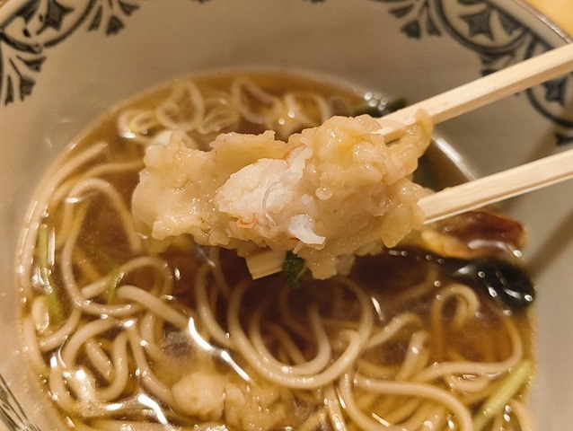 海老天を食べる