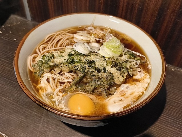 春菊天そば＋生たまご
