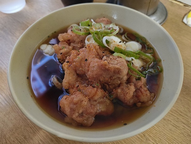 ジャンボゲソ天＋太そば（小盛り）