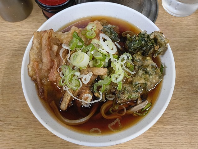 太そば（小盛）＋春菊天＋ごぼう天