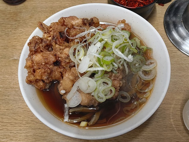 ジャンボゲソ天と太そば（小盛り）