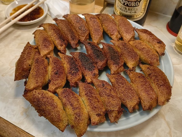 王さまの餃子（焼き過ぎだと思う）