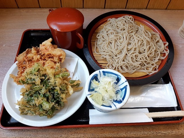 おおもり＋春菊天＋桜エビ天