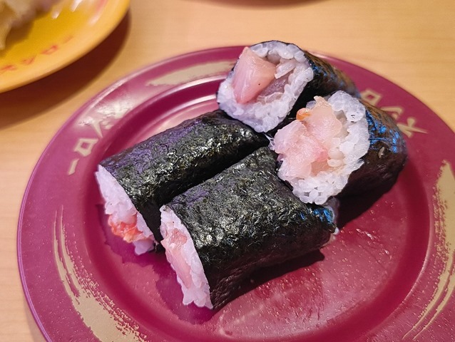 本日の海鮮漬け細巻き