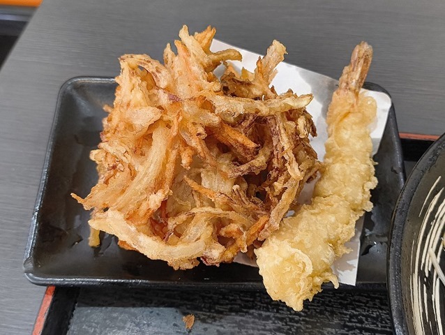 野菜かきあげと海老天