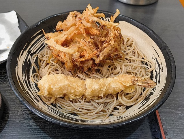冷し野菜かきあげそば＋海老天（無料クーポン券）