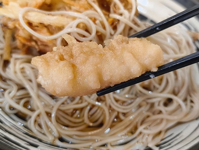 海老天を食べる
