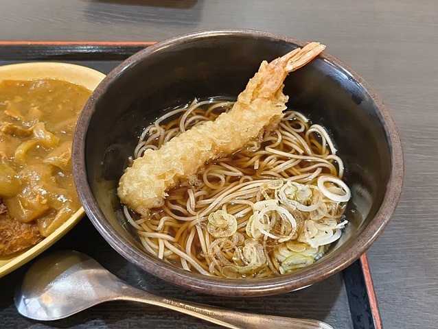 海老天そば（ハーフ）