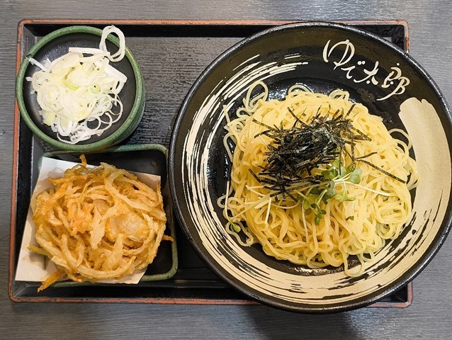 天ざる中華＋かきあげ