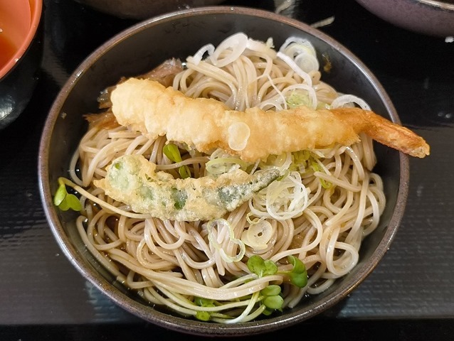 海老天とオクラ天×鰹節とおろし